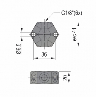 BD 6 HEX DISTRIBUTION BLOCK