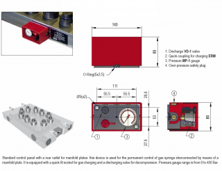 CONTROL PANEL FOR MANIFOLD PLATES P100M