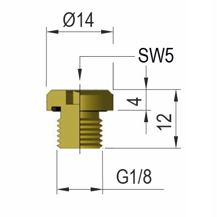 G1/8 Tornillo de seguridad