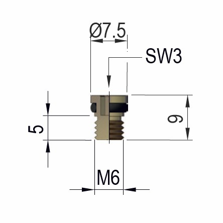 M6-1 Tornillo de seguridad