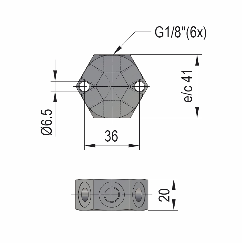 BD 6 HEX DISTRIBUTION BLOCK