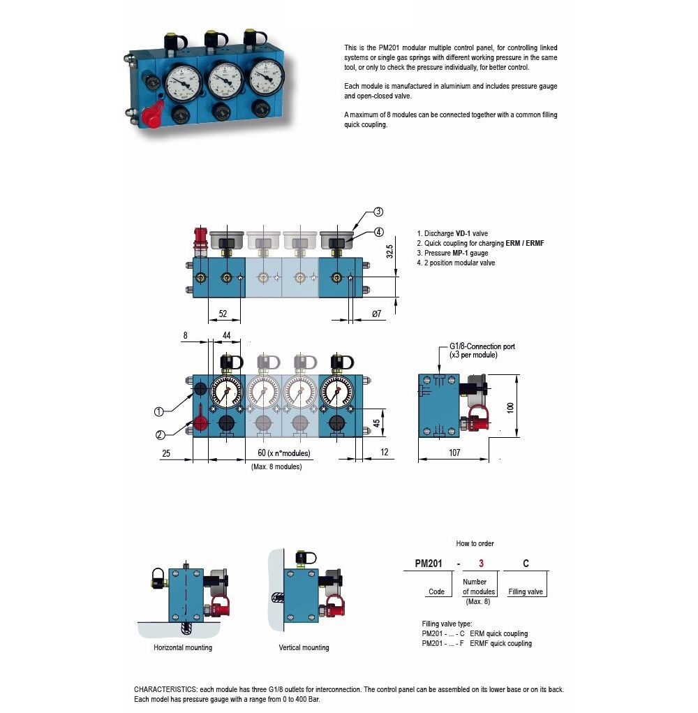 MULTIPLE CONTROL PANEL PM201