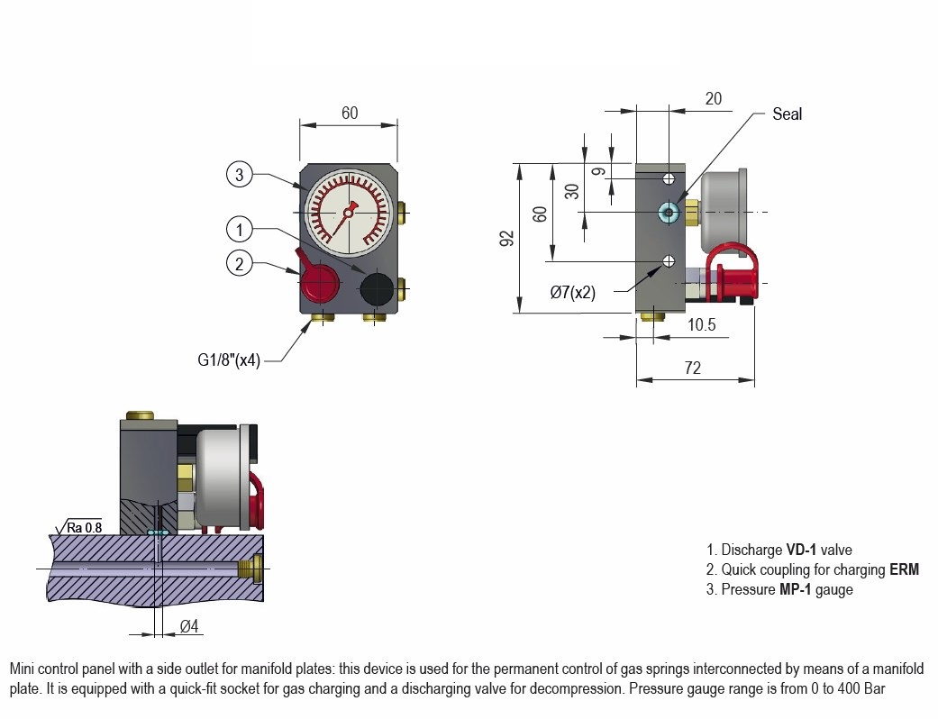 CONTROL PANEL FOR ECO-MANIFOLD PLATES P110M