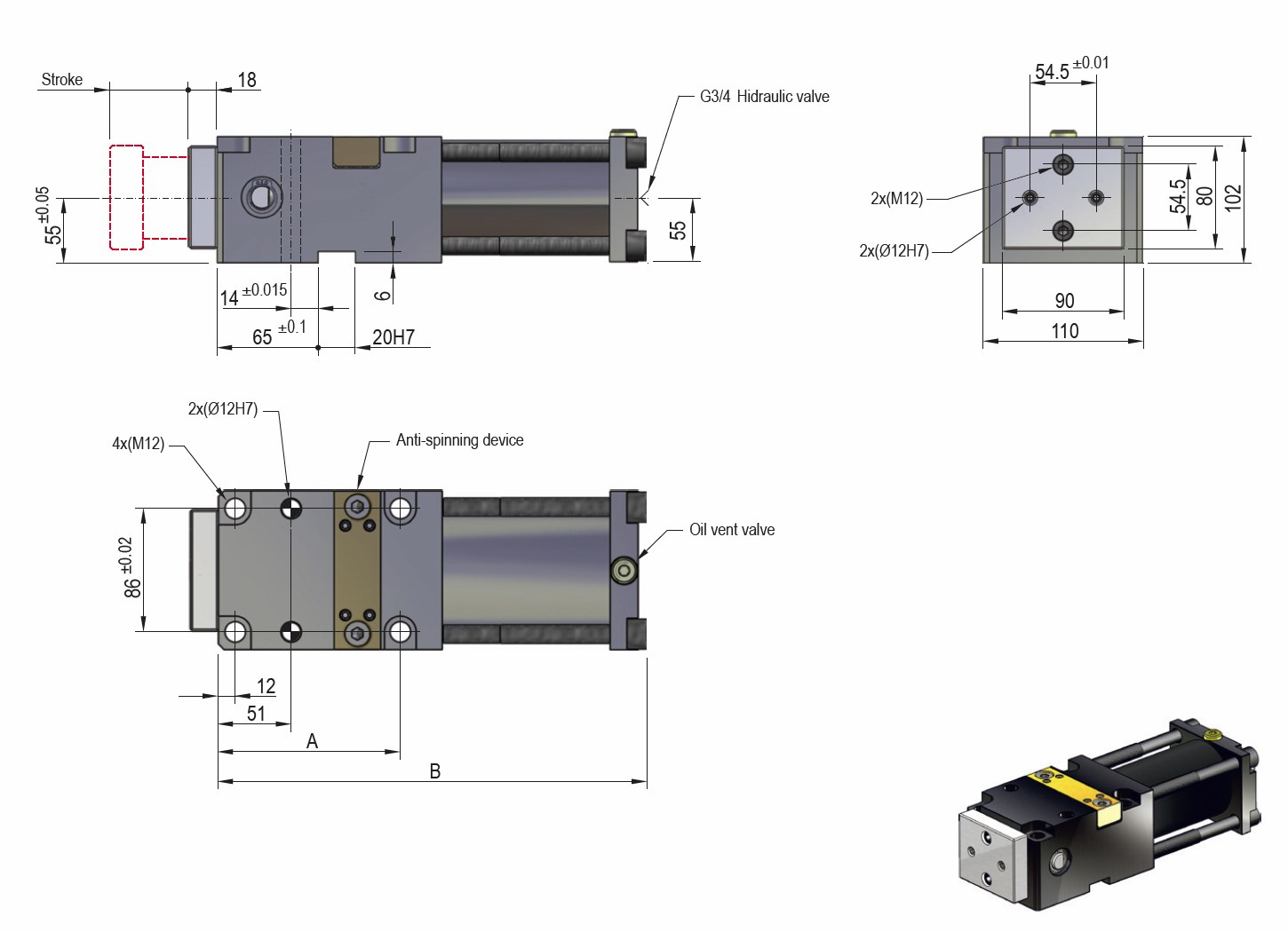 TPCH 7500 Cuña de trabajo